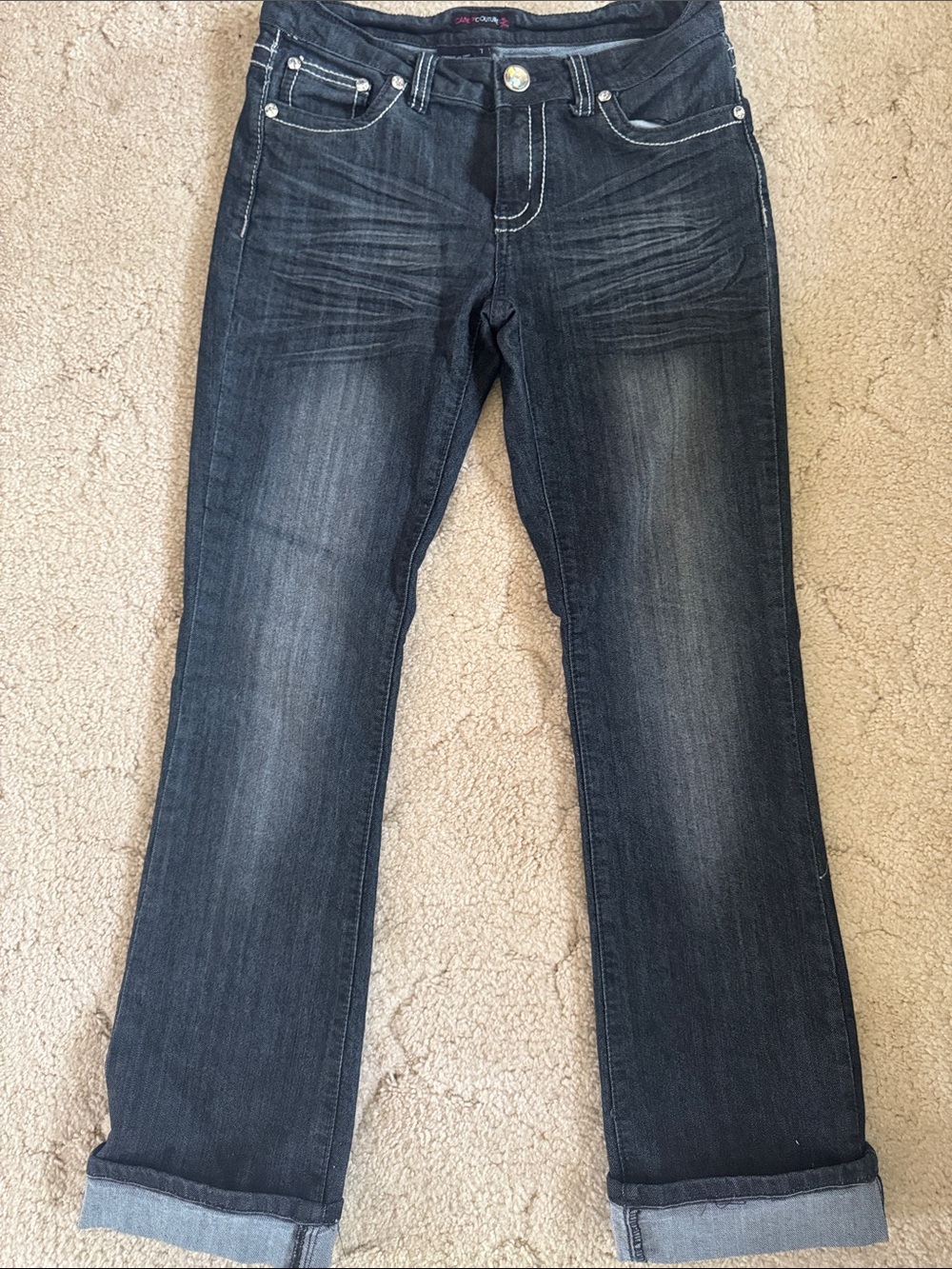 Women's Boot Cut Jeans in Dark Wash Blue